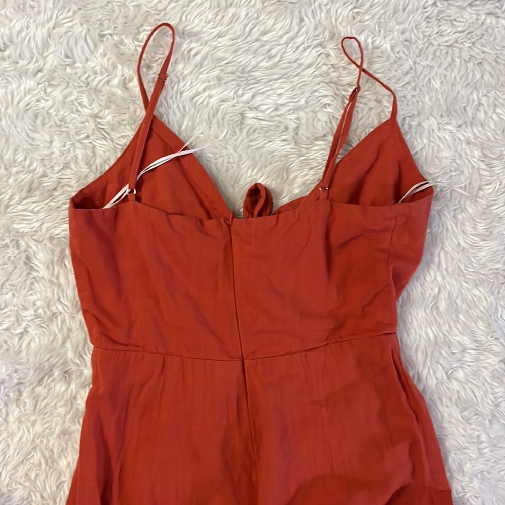 LINEN BOW TIE JUMPSUIT - Picture 3 of 4